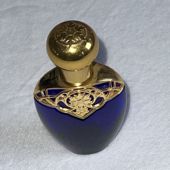 Avon Mesmerize Cobalt Blue Perfume filigree Bottle 1.7 fl oz 1995 empty - Picture 5 of 5